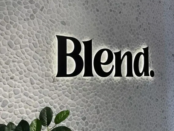 sidelit sign for office